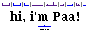 bottone 'hi, I'm Paa'